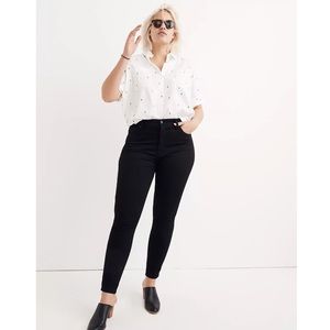 Madewell 10” High Rise Skinny Jeans Black Carbondale Wash Size 32